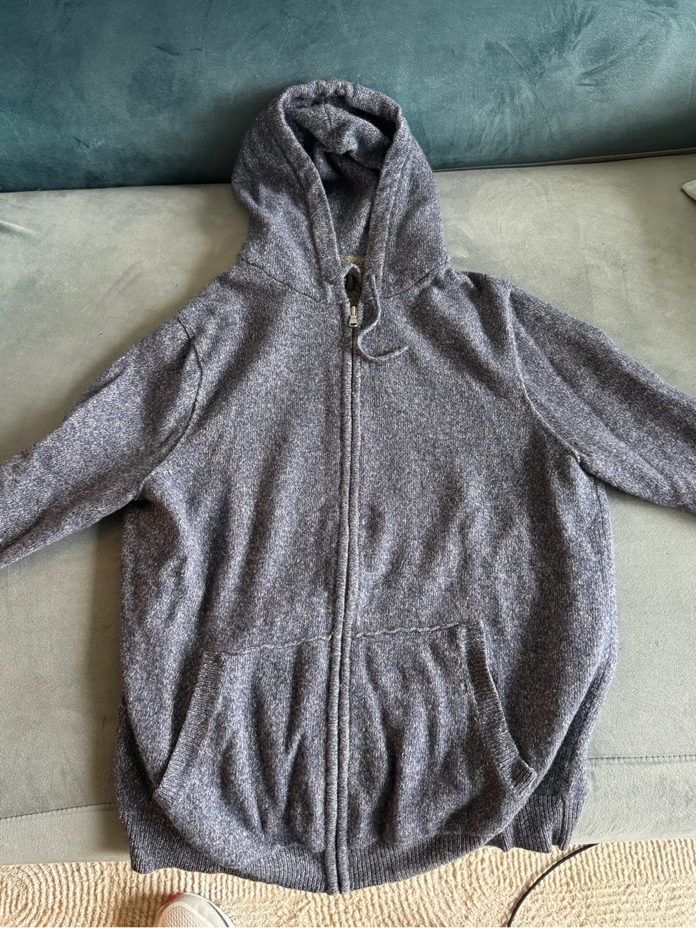 Nordstrom Kids' Hooded Zip Jacket - Heather Charcoal Gray